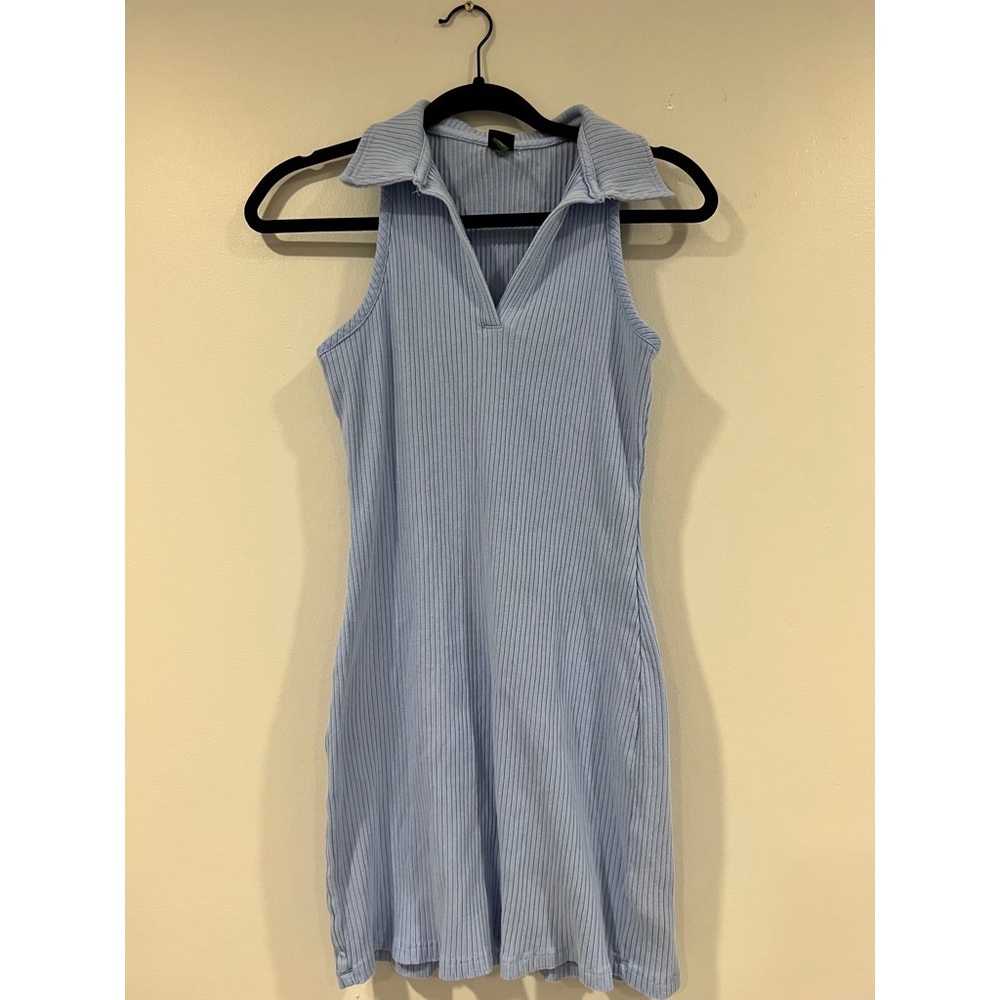 Wild fable , womens blue dress , 92% cotton / 8% spandex